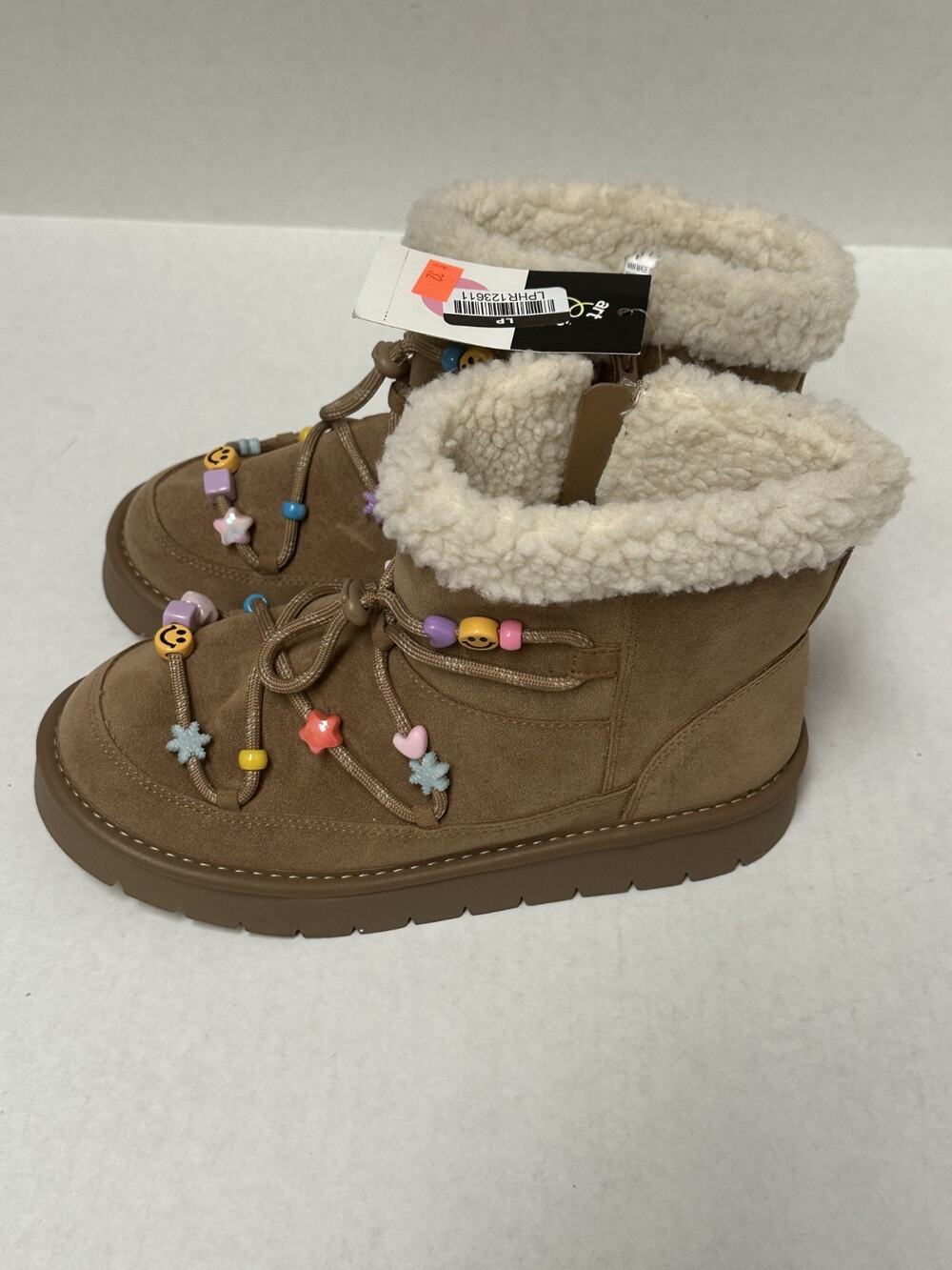 art class Kids' Girls Shoes Char Faux Suede Style Boots Tan Size 4